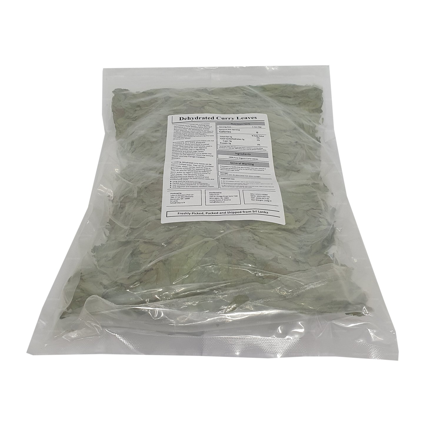 Lakpura® Torkade Curryblad