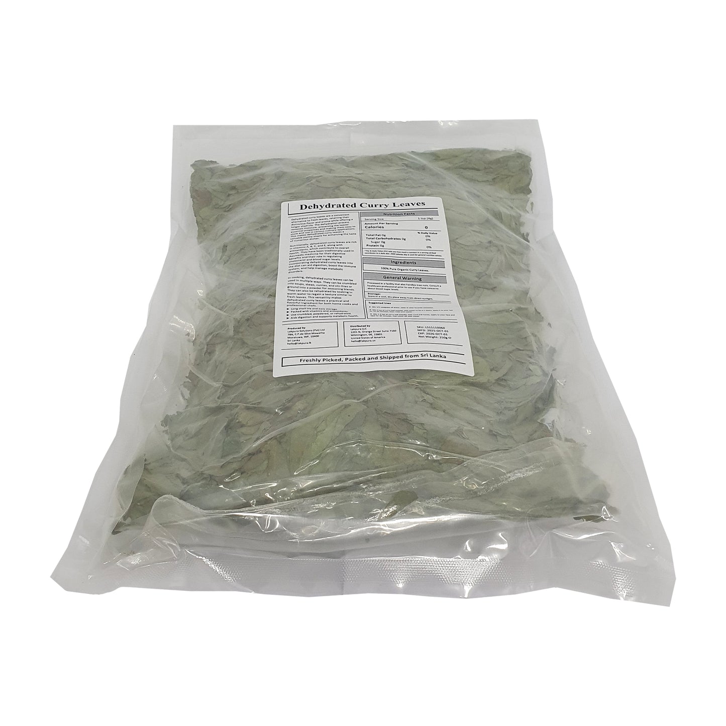 Lakpura® Torkade Curryblad