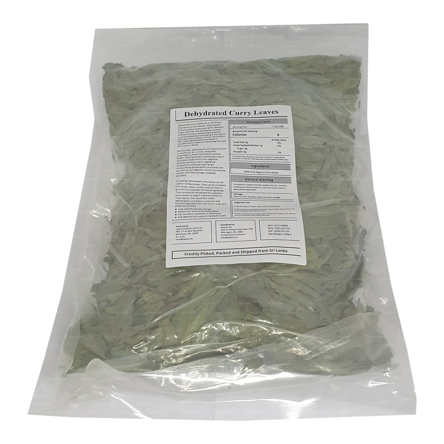 Lakpura® Torkade Curryblad