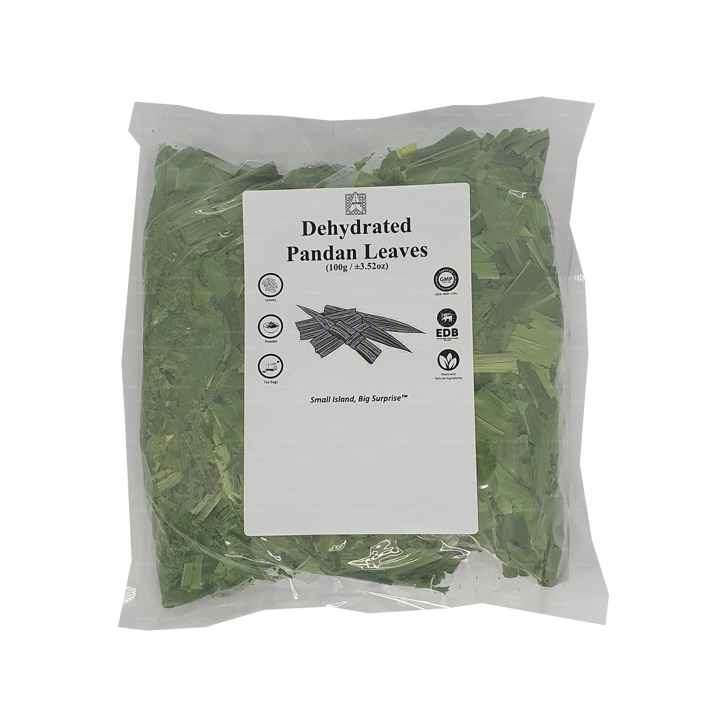Lakpura Dehydrated Pandan Rampe-blad