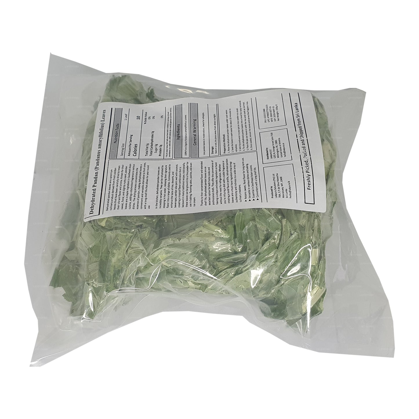 Lakpura Dehydrated Pandan Rampe-blad