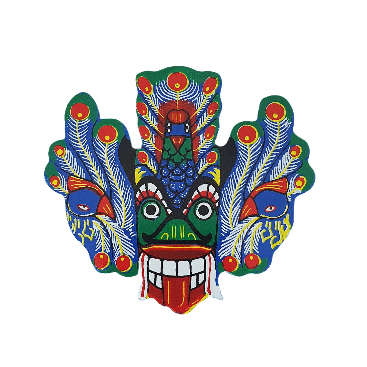 Lakpura® Mayura Raksha Mask kylskåpsmagnet
