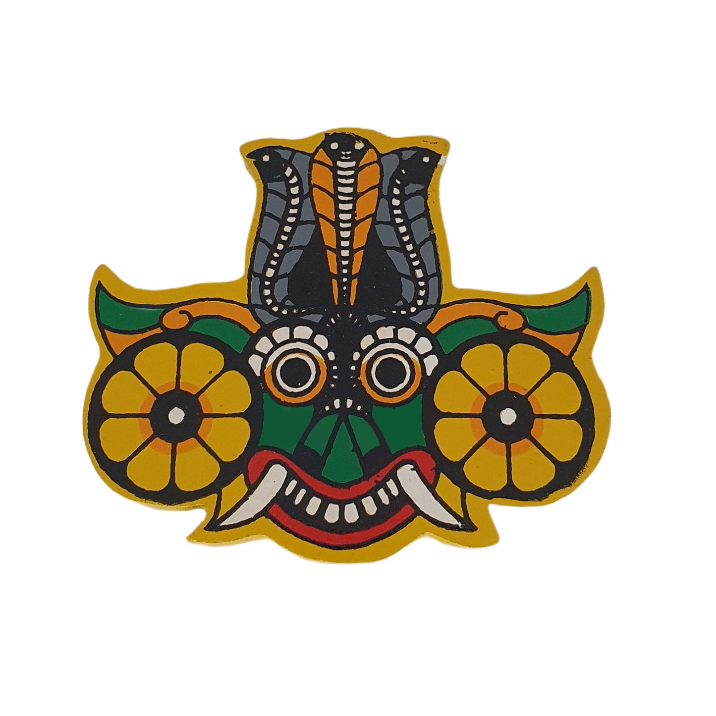 Lakpura® Gara Raksha Mask kylskåpsmagnet