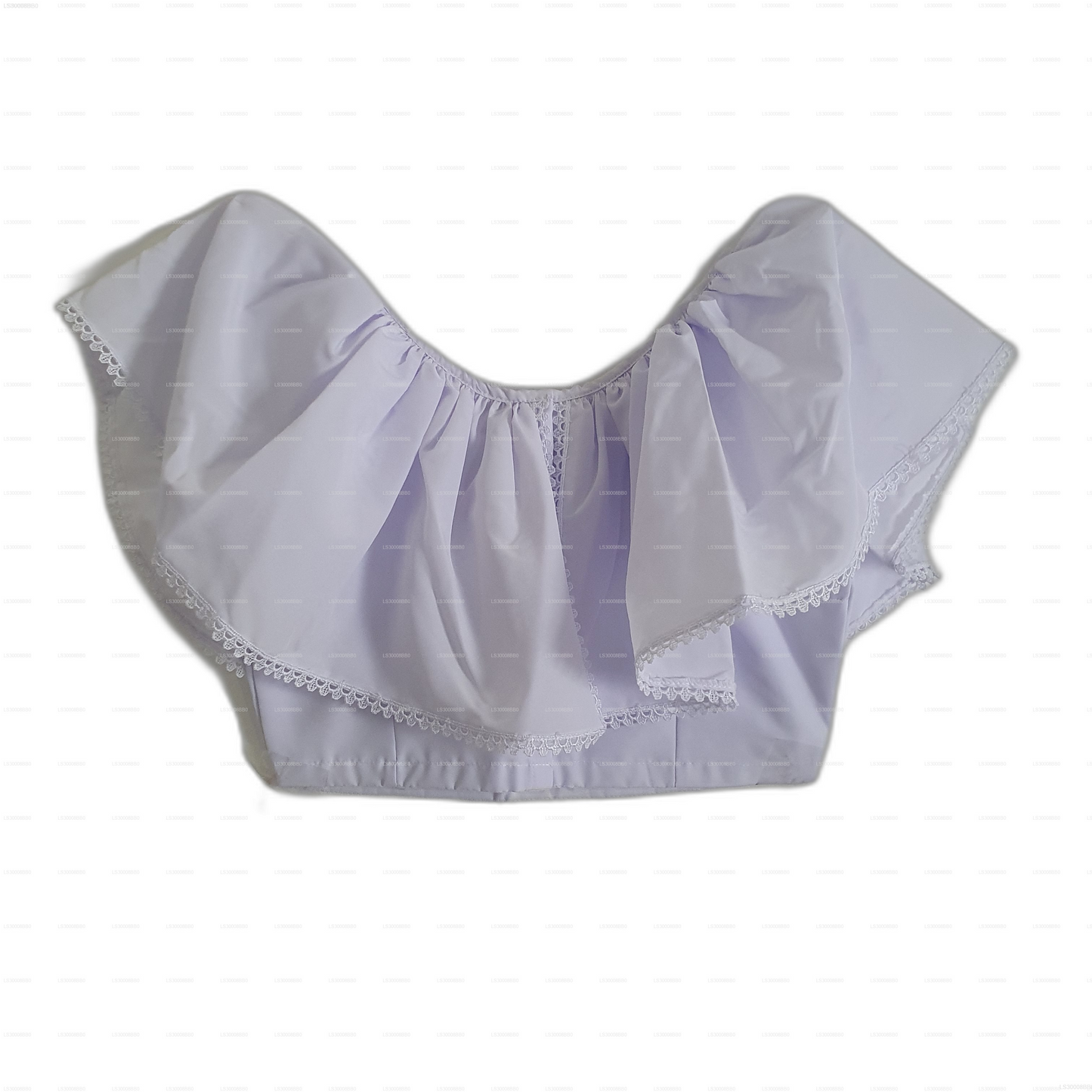 Lakpura® Vit Lamasari för Barn (Halv Sari)