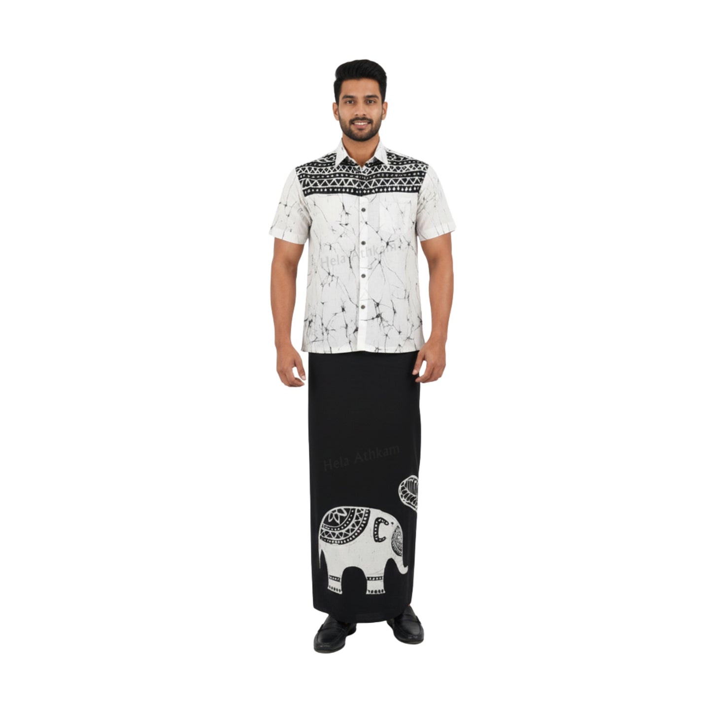 Lakpura® Batik Skjorta och Sarong (Design AB222)