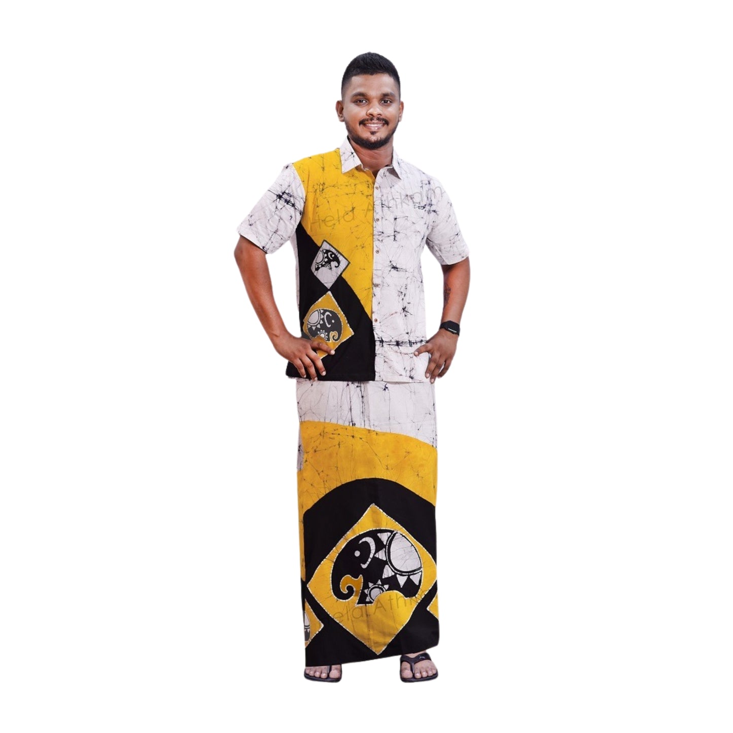 Lakpura® Batik Skjorta och Sarong (Design AB222)