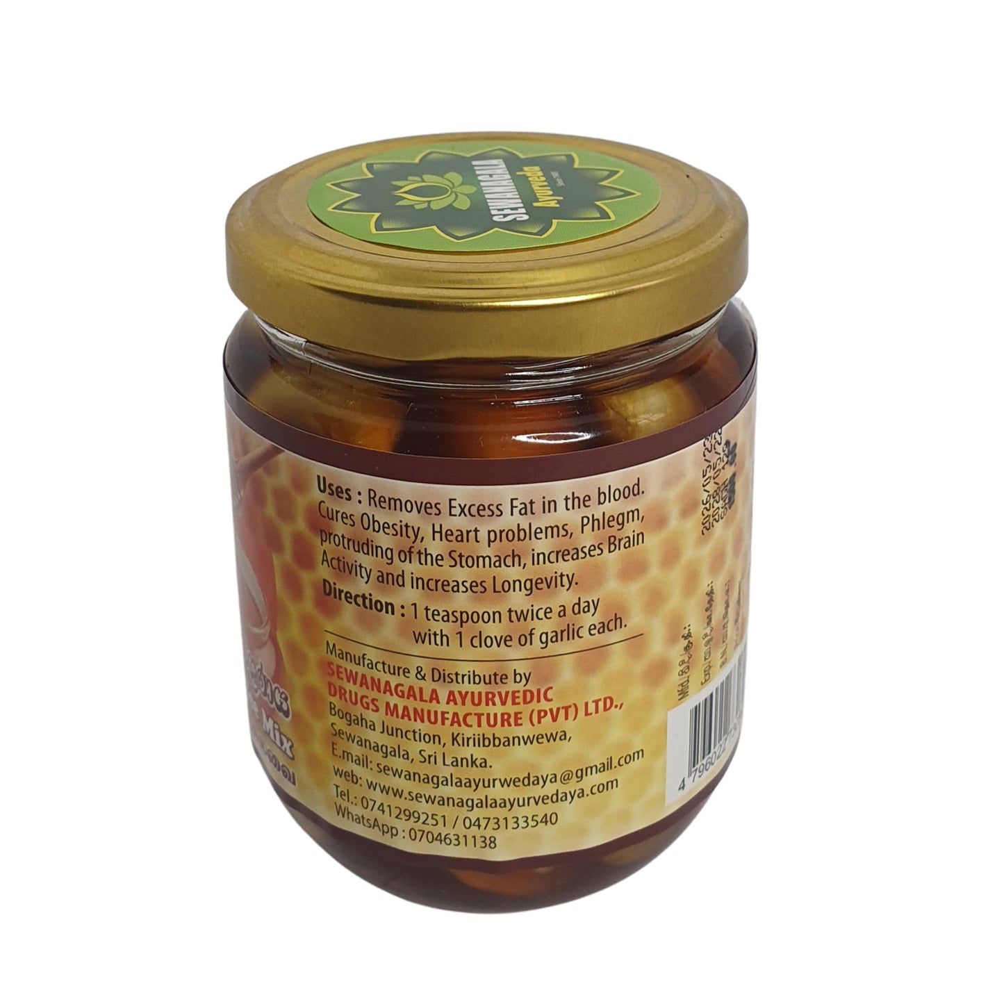 Sewanagala Ayurveda vitlök- och honungsbinsmix (250 g)
