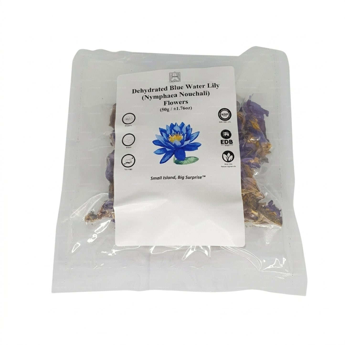 Lakpura® Torkade Blå Näckrosblommor