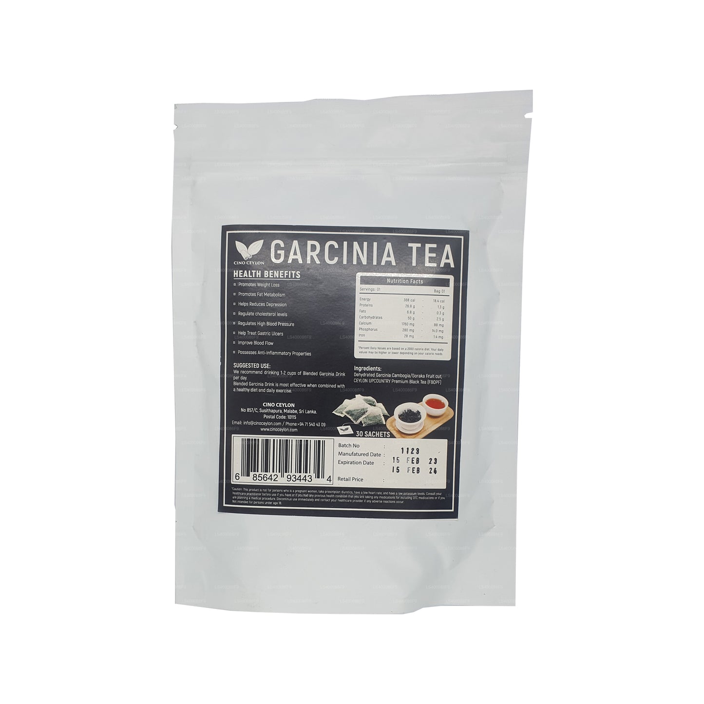 Cino Ceylon Garcinia te (30 tepåsar)