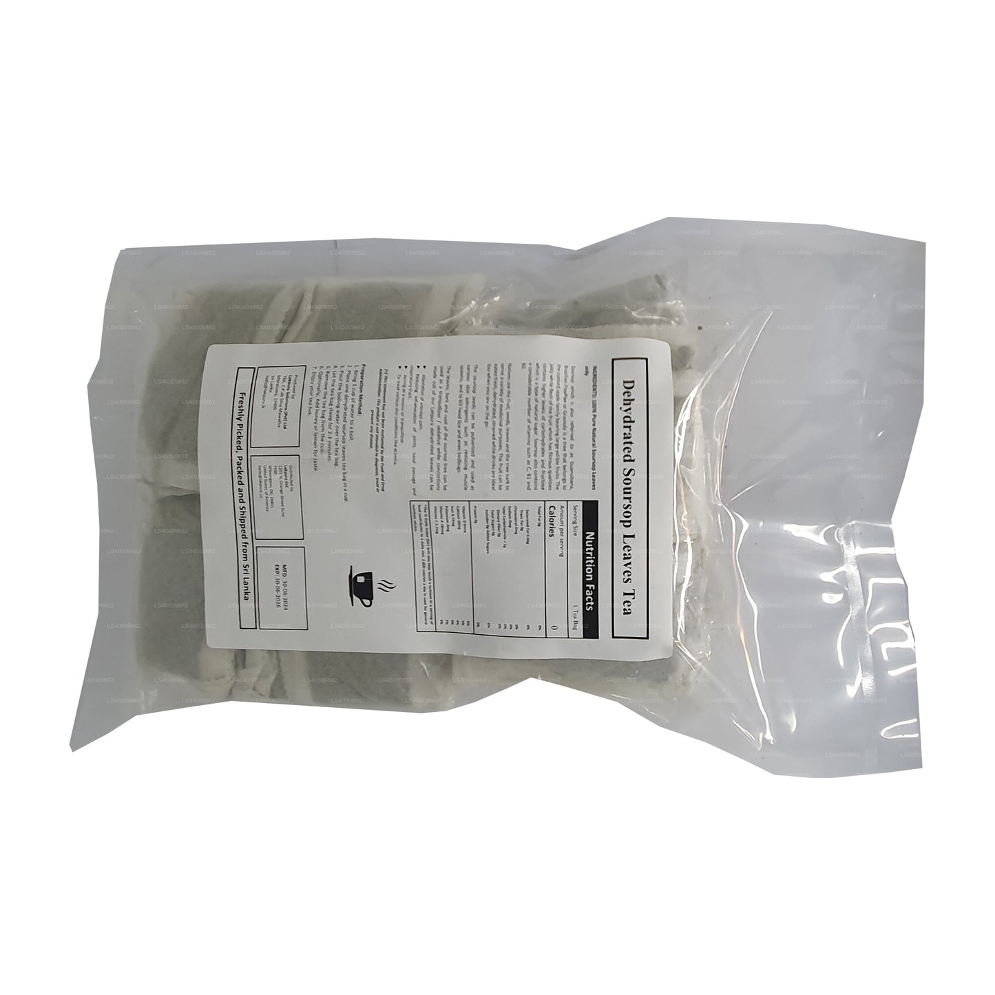 Lakpura Dehydrated Soursop (Guanabana, Graviola, Guyabano) tepåsar