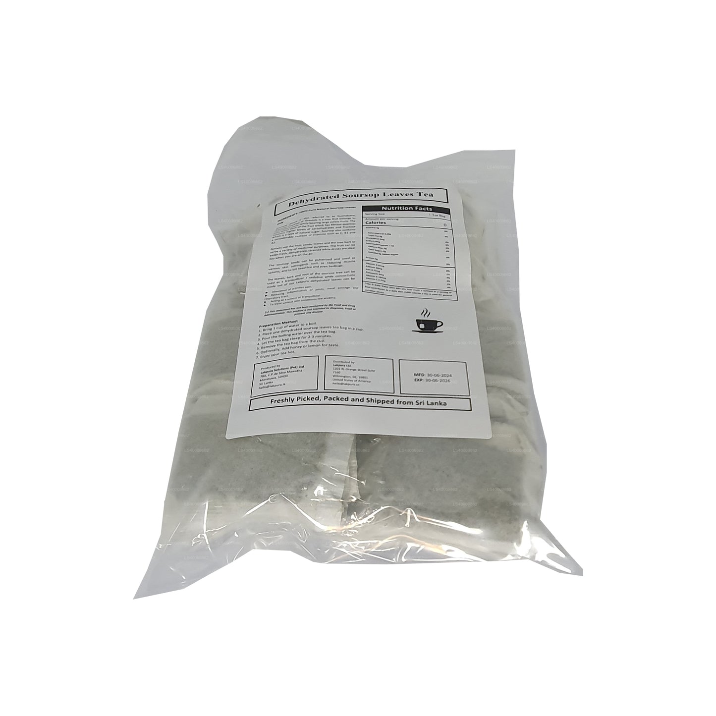 Lakpura Dehydrated Soursop (Guanabana, Graviola, Guyabano) tepåsar