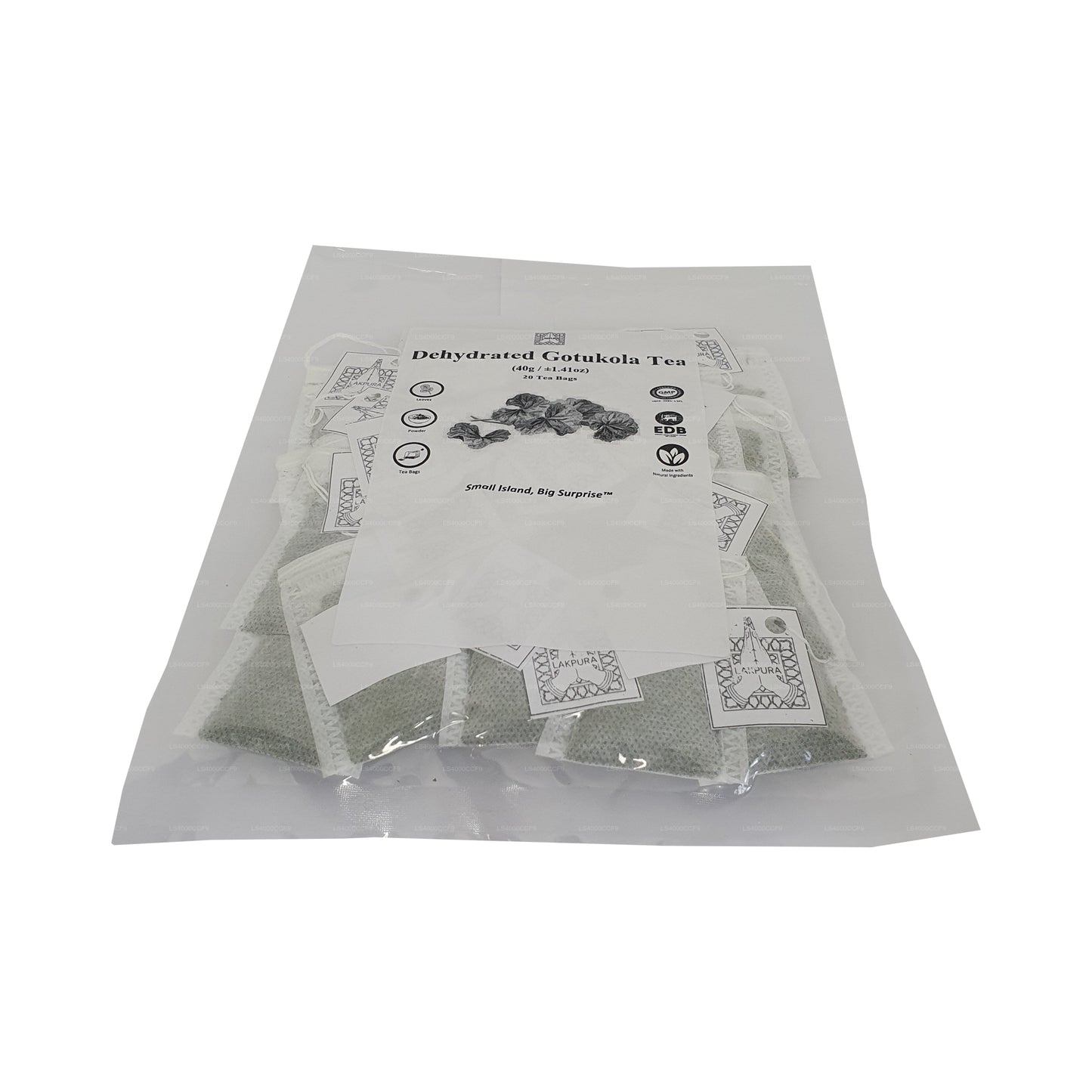 Lakpura Dehydrated Gotukola Tepåsar (40g) 20 Tepåsar
