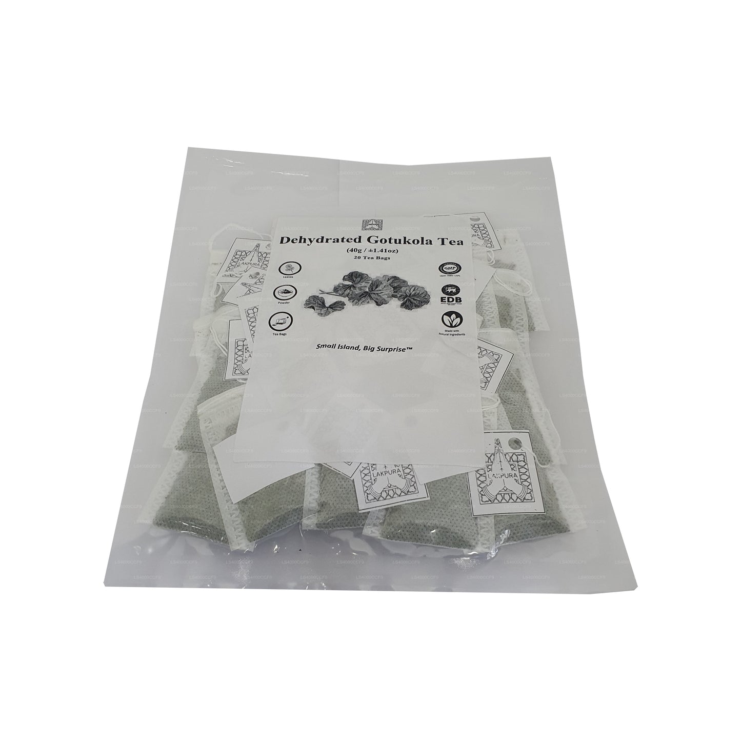 Lakpura Dehydrated Gotukola Tepåsar (40g) 20 Tepåsar