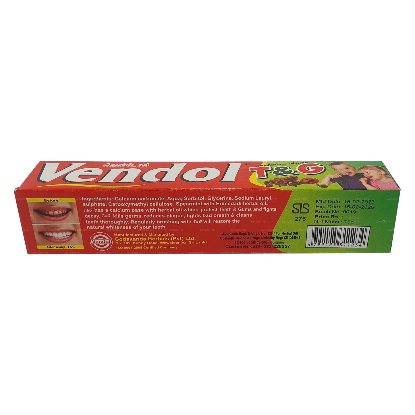 Vendol T och G Tandfast (135 g)
