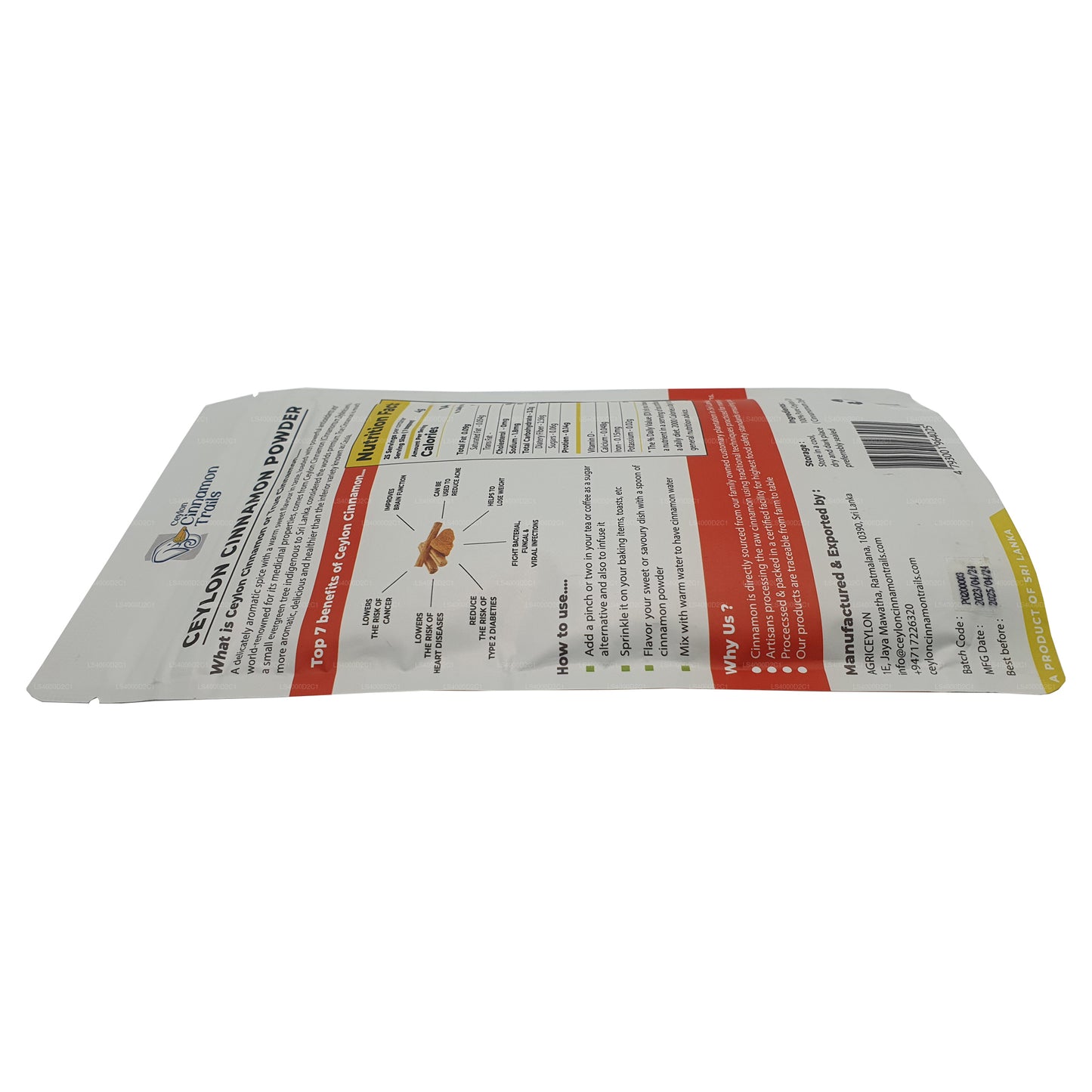 Ceylon Cinnamon Trails Kanelpulver (100g)