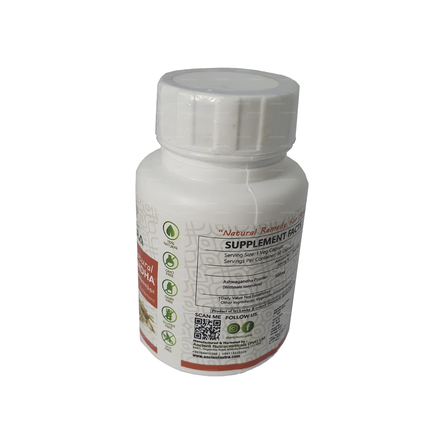 Forntida Nutraceuticals Natural Ashwagandha (60 Caps)