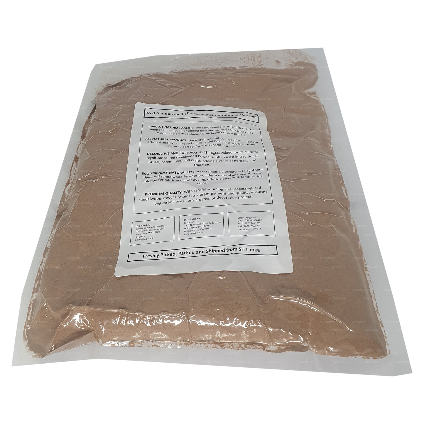 Lakpura rött sandelträpulver