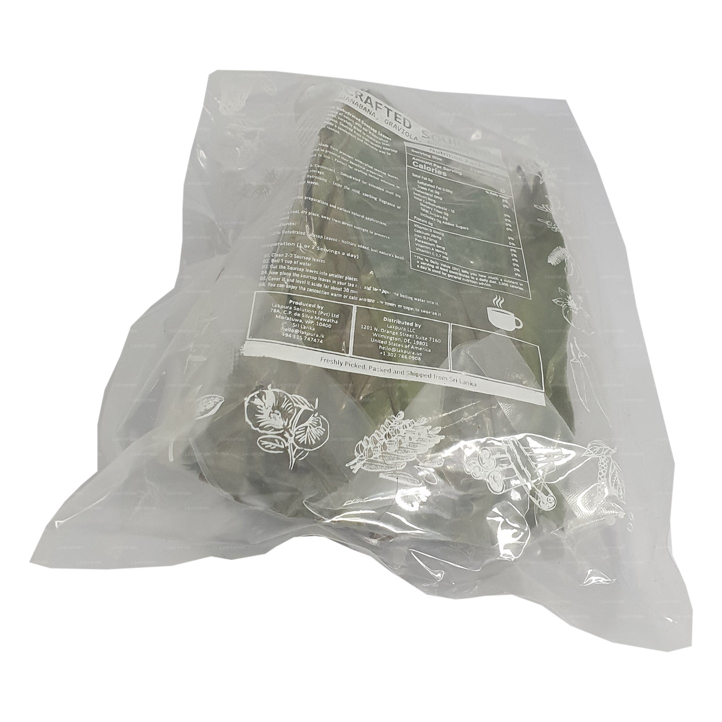 Lakpura® Wildcrafted Soursop (Guanabana, Graviola, Guyabano) Dehydrerade Blad Hela