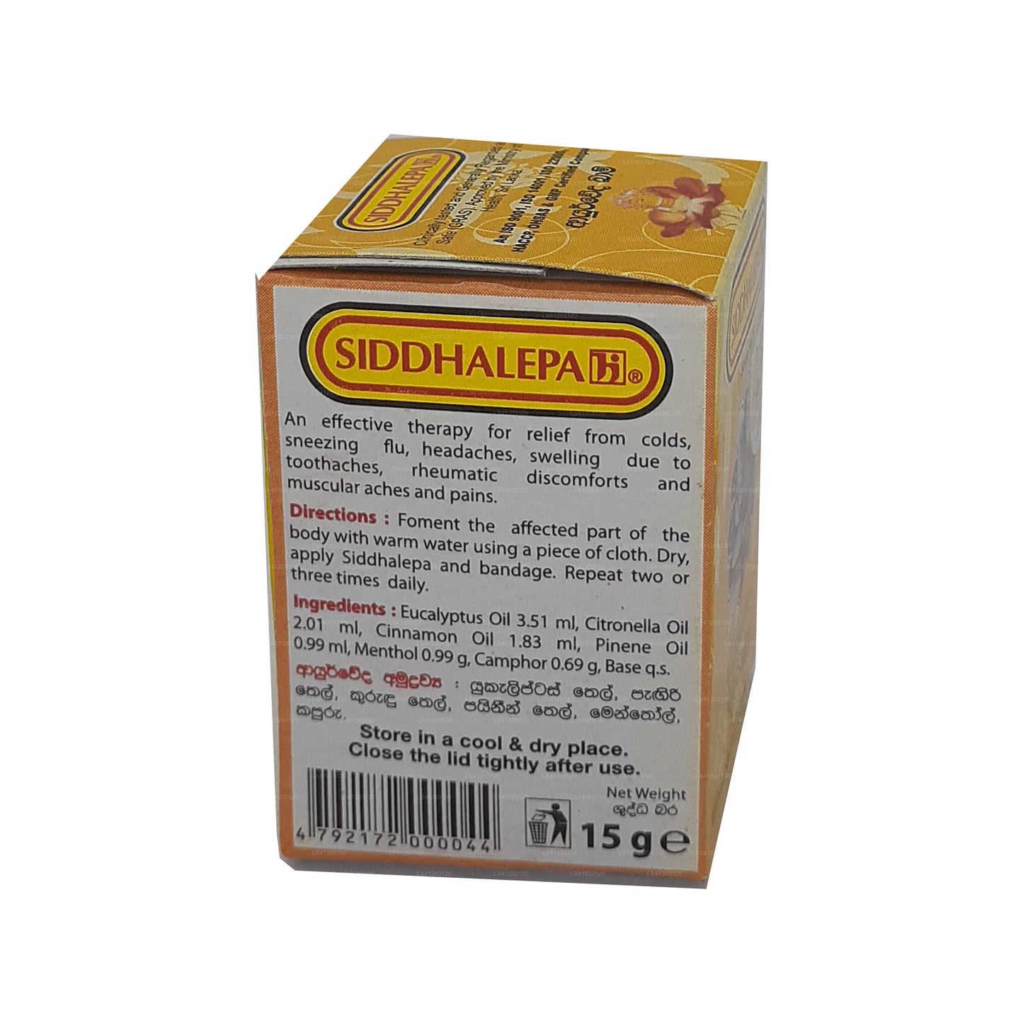 Siddhalepa Ayurveda växtbaserade balsam