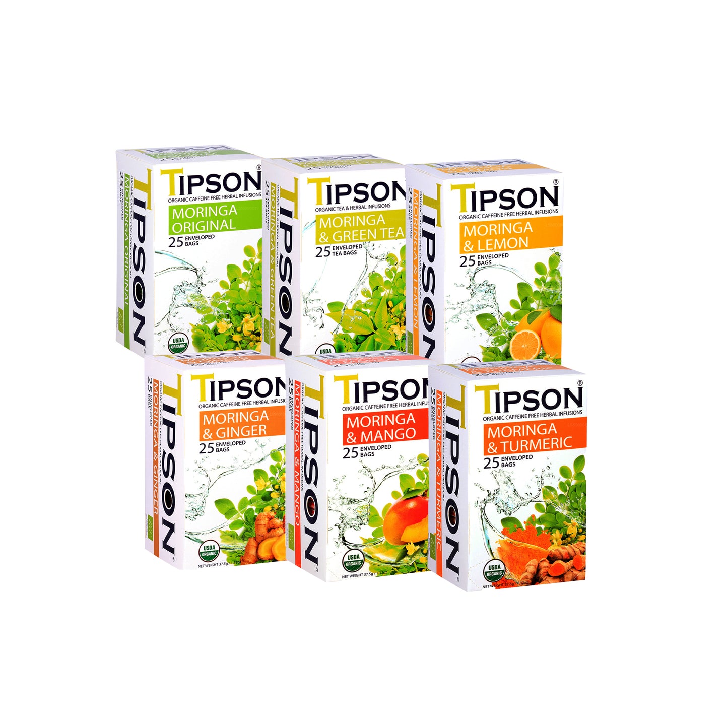 Tipson Tea Organic Moringa Bundle - 6 Pack (225g)