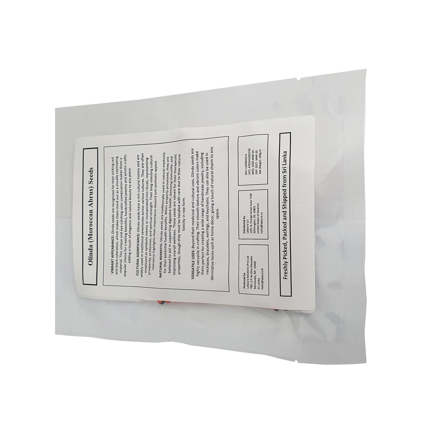Lakpura® Olinda (marockansk Abrus) frön