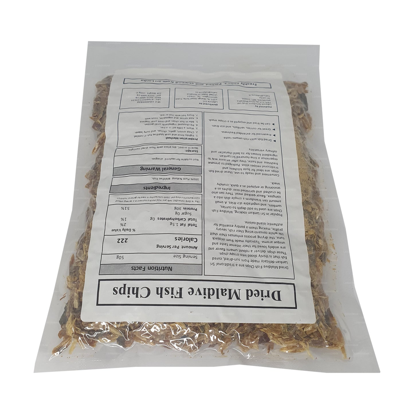 Lakpura Maldiverna Fish Chips (150 g) Förpackning