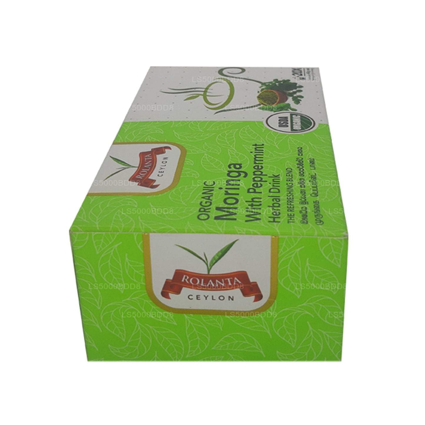 Rolanta Organic Moringa With Peppermint Herbal Drink (40g) 25 Tea Bag