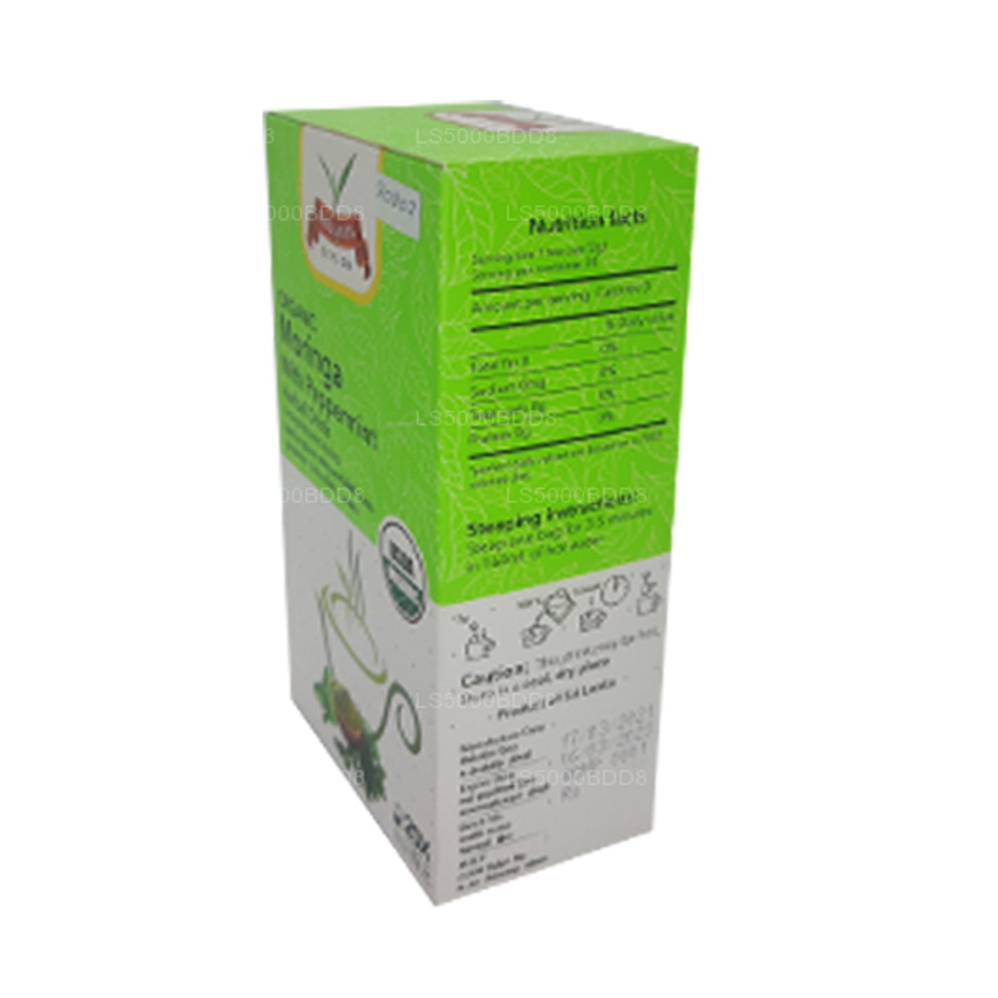 Rolanta Organic Moringa With Peppermint Herbal Drink (40g) 25 Tea Bag