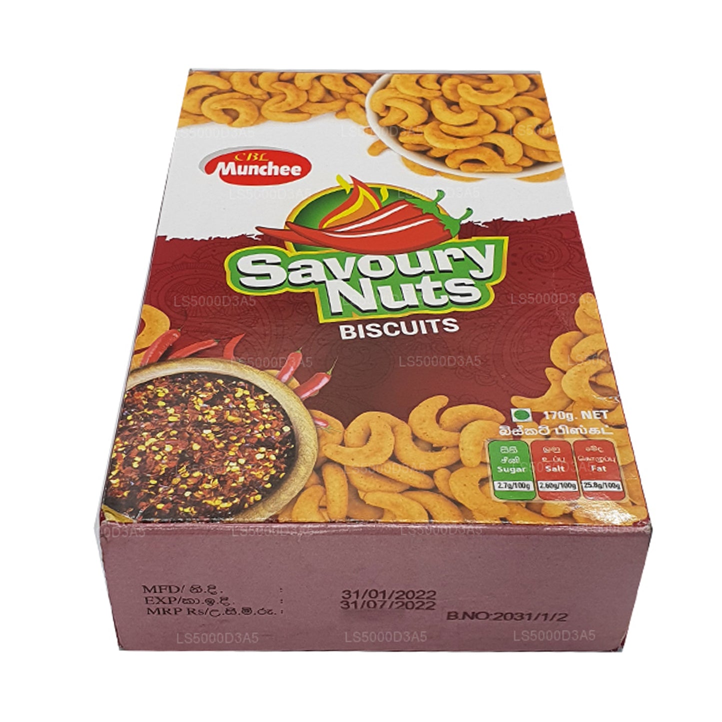 Munchee Biscuit Salta Nötter (170g)