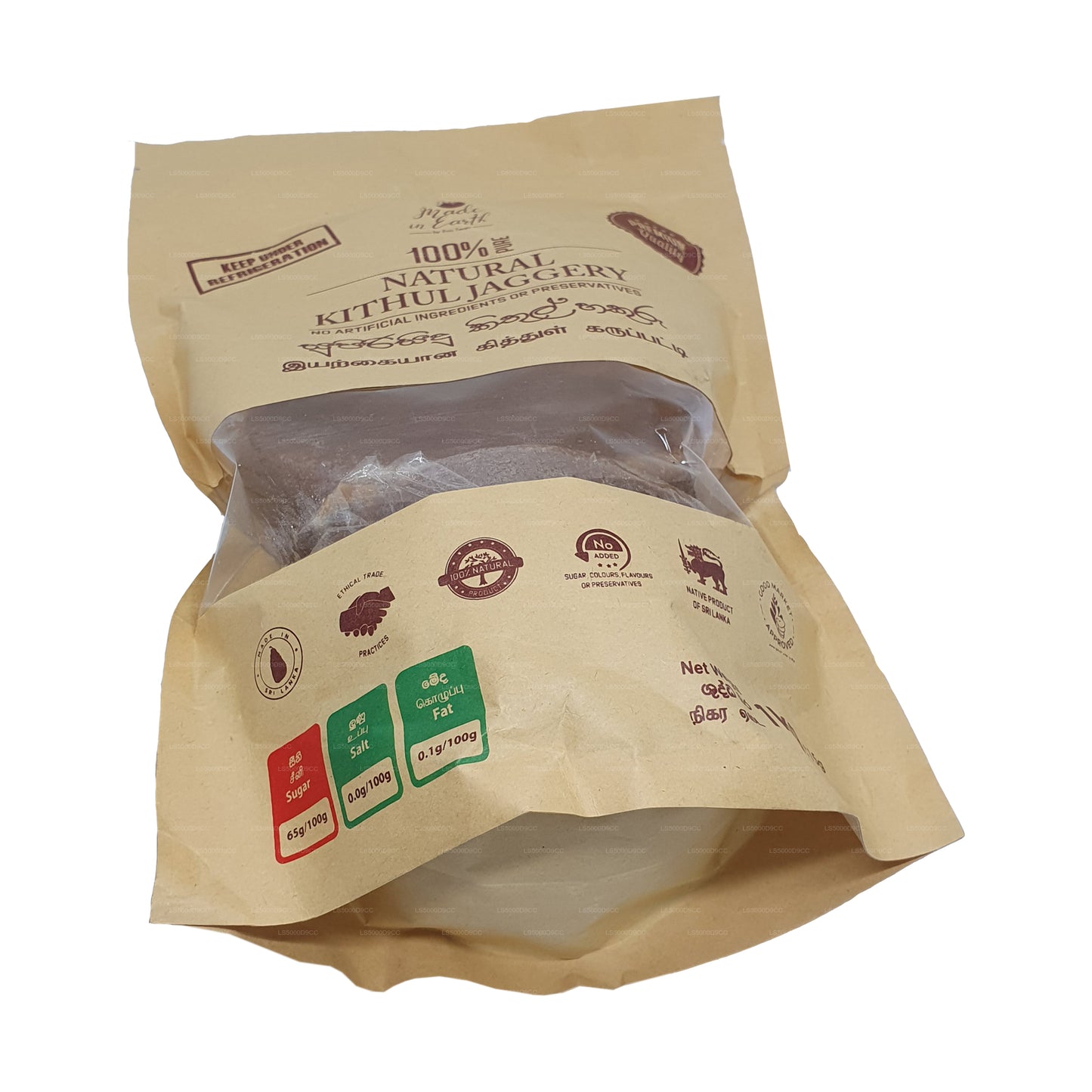 Tillverkad i jorden ren naturlig Kithul Jaggery (500g)