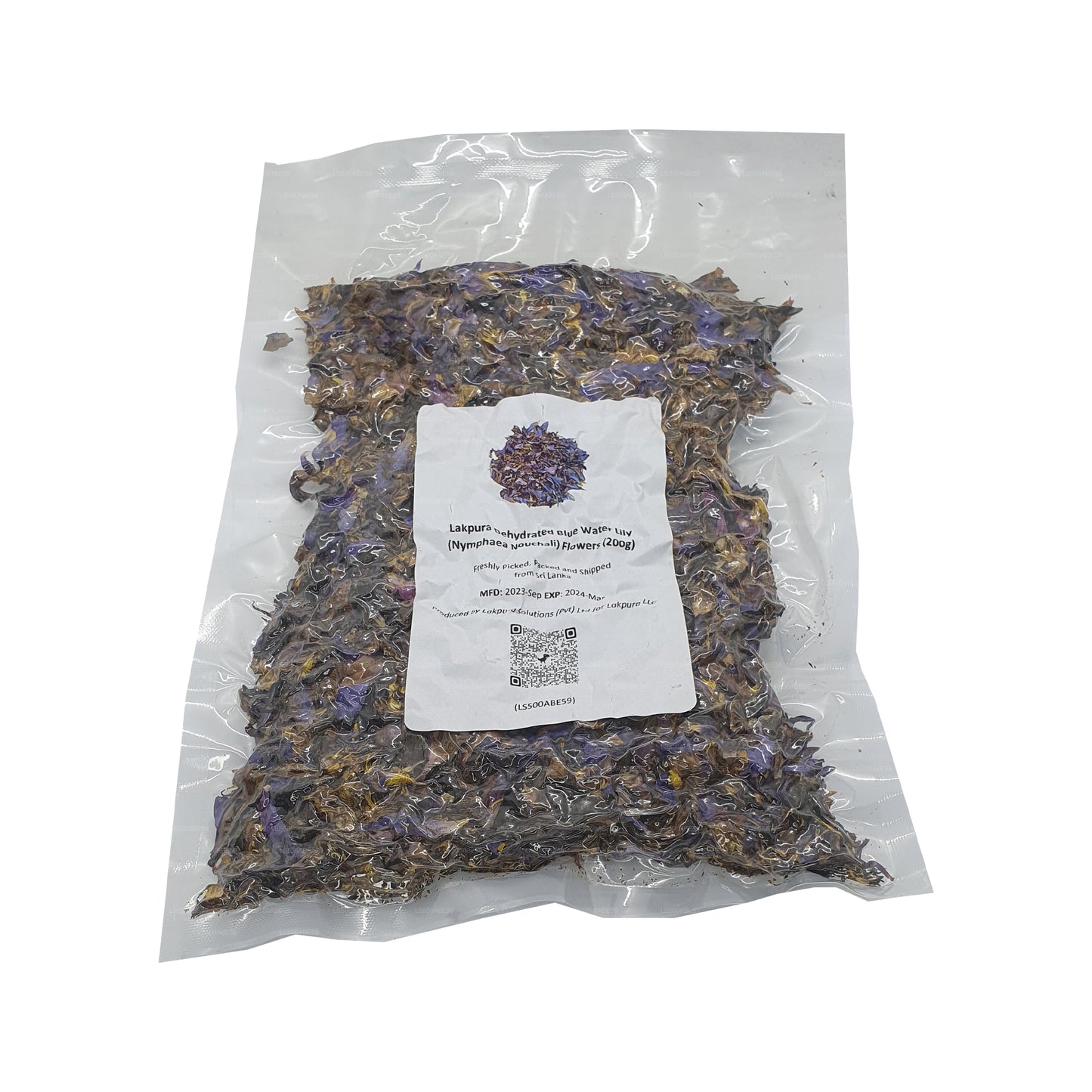 Lakpura Dehydrerad Blå Näckros (Nymphaea Nouchali) Blommor