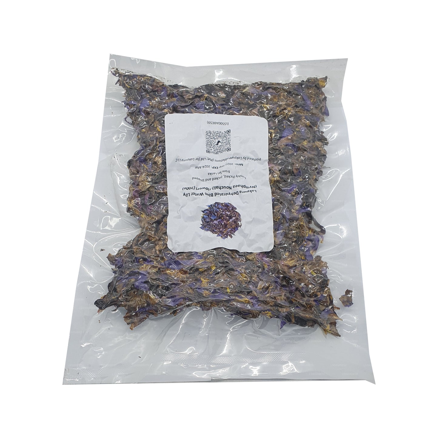 Lakpura Dehydrerad Blå Näckros (Nymphaea Nouchali) Blommor