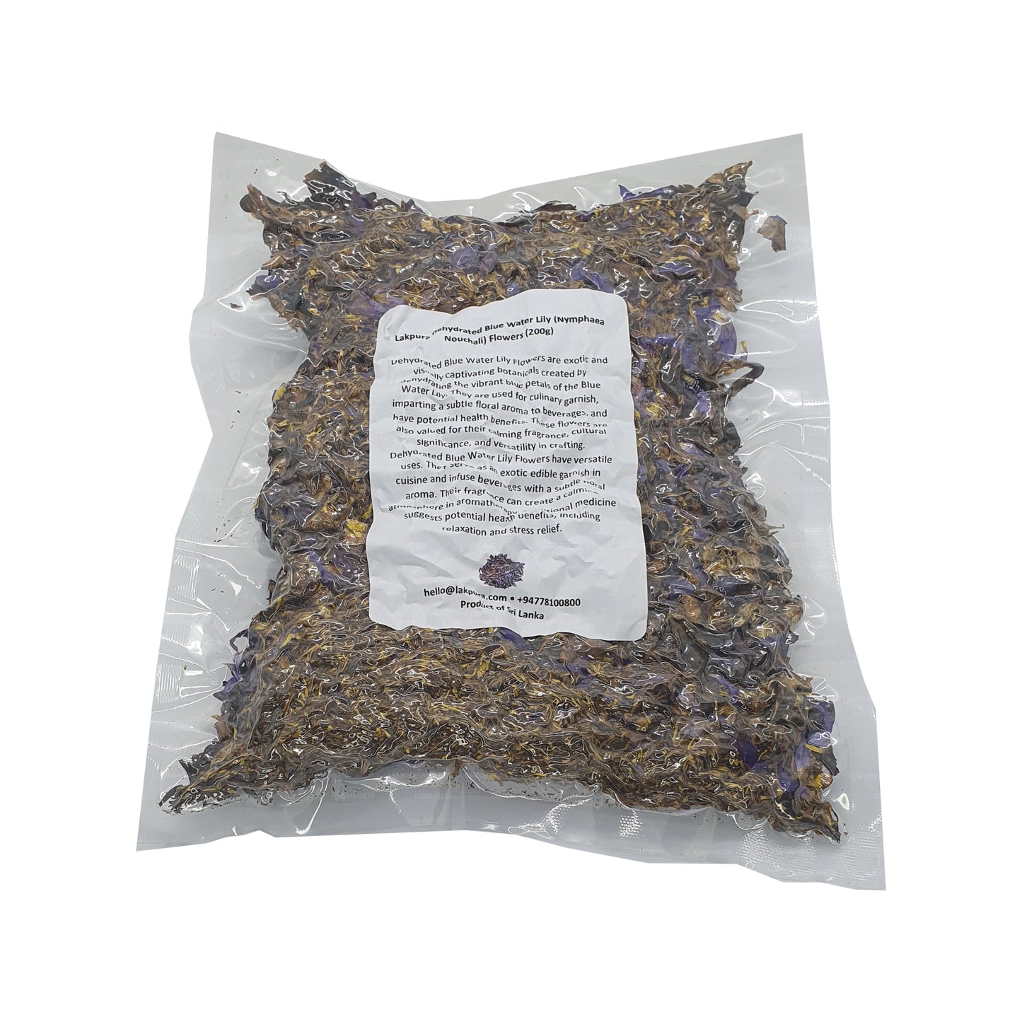 Lakpura Dehydrerad Blå Näckros (Nymphaea Nouchali) Blommor