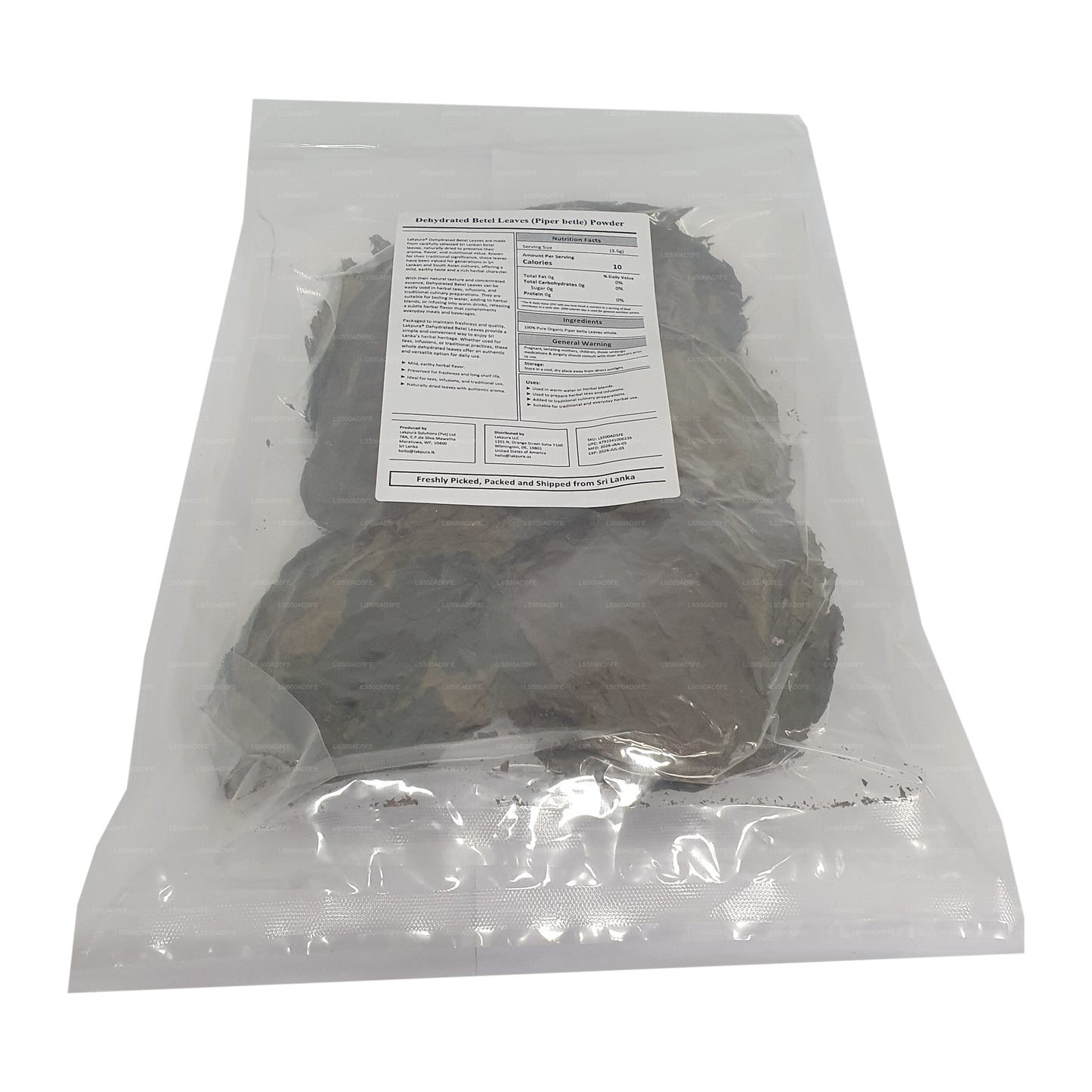 Lakpura® Dehydrerade Betelblad