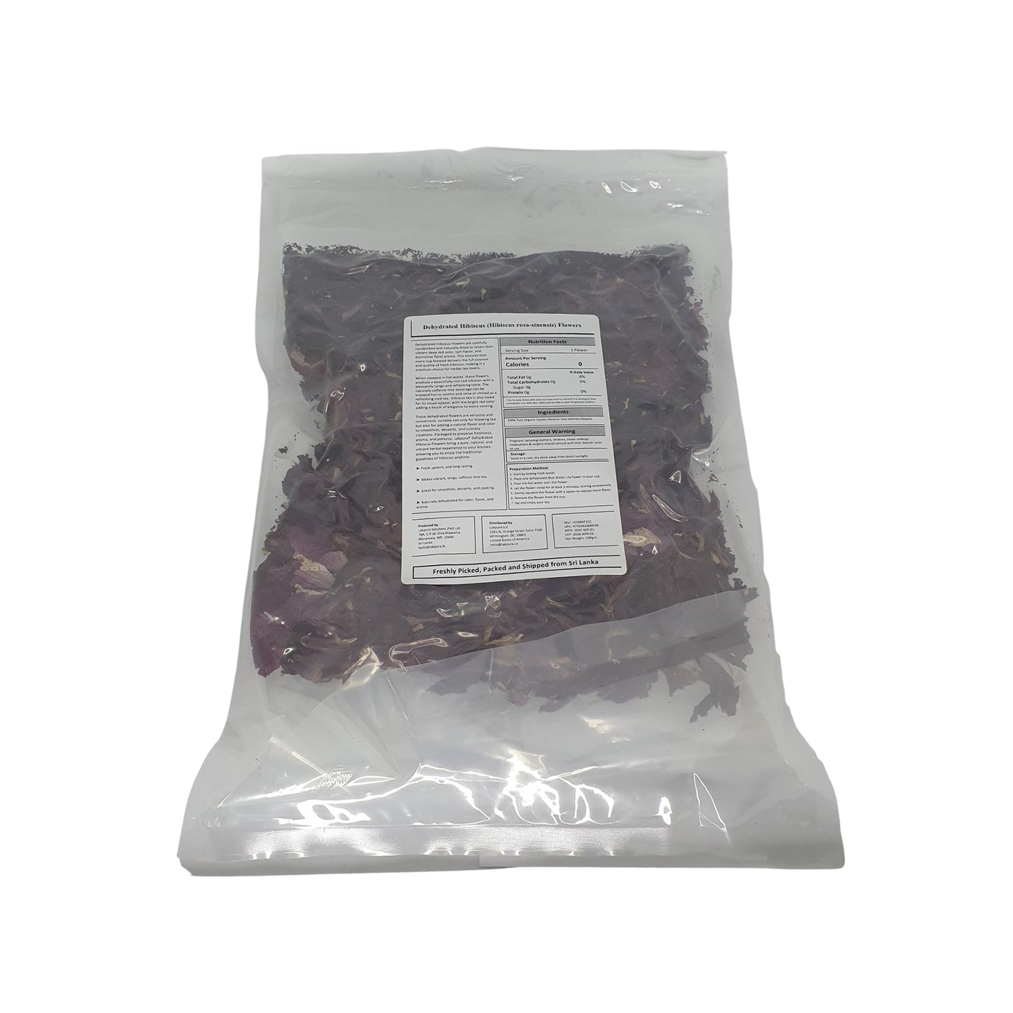 Lakpura® Dehydrerade Hibiscus Rosa (Wada Mal) Blommor