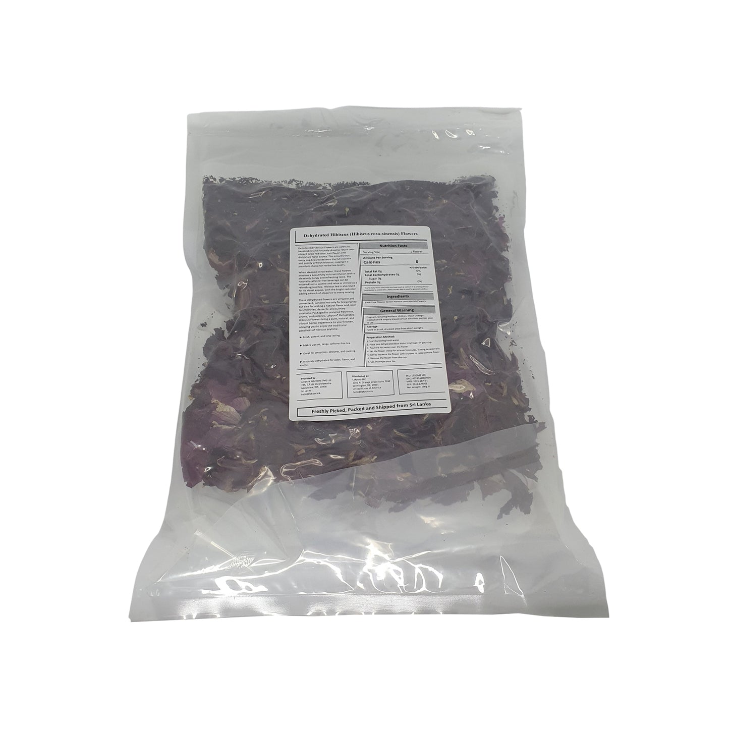 Lakpura® Dehydrerade Hibiscus Rosa (Wada Mal) Blommor