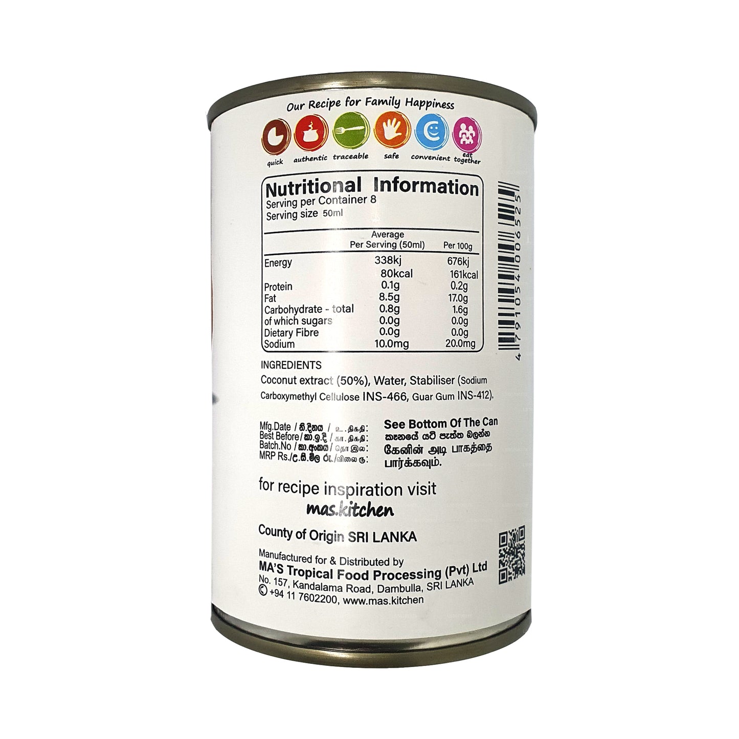 MA: s kök kokosmjölk Classic (400 ml)