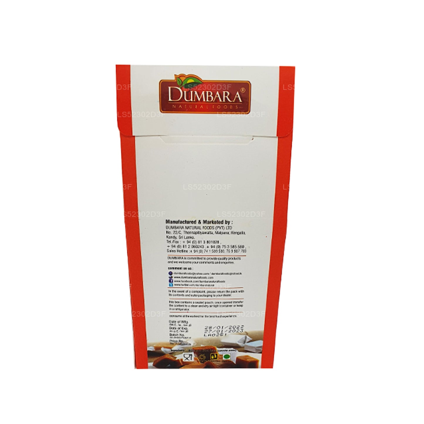 Dumbara Kithul Jaggery 8g x 25 Kuber (200g)