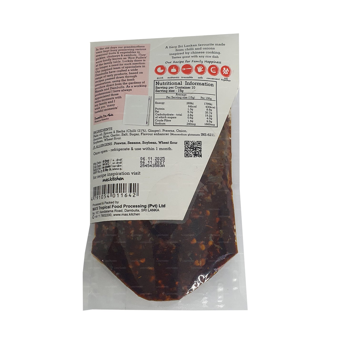 MA: s kök kinesisk chilipasta (150g)