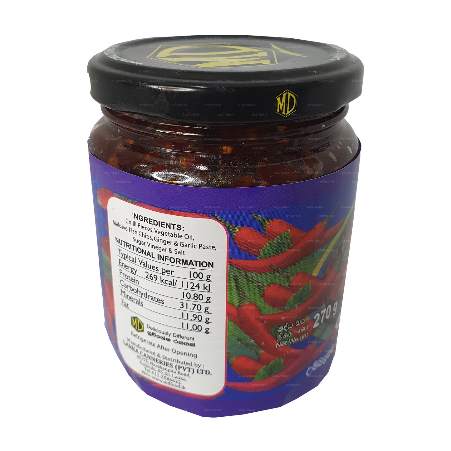 MD kinesisk chilipasta med maldiv fisk (270g)