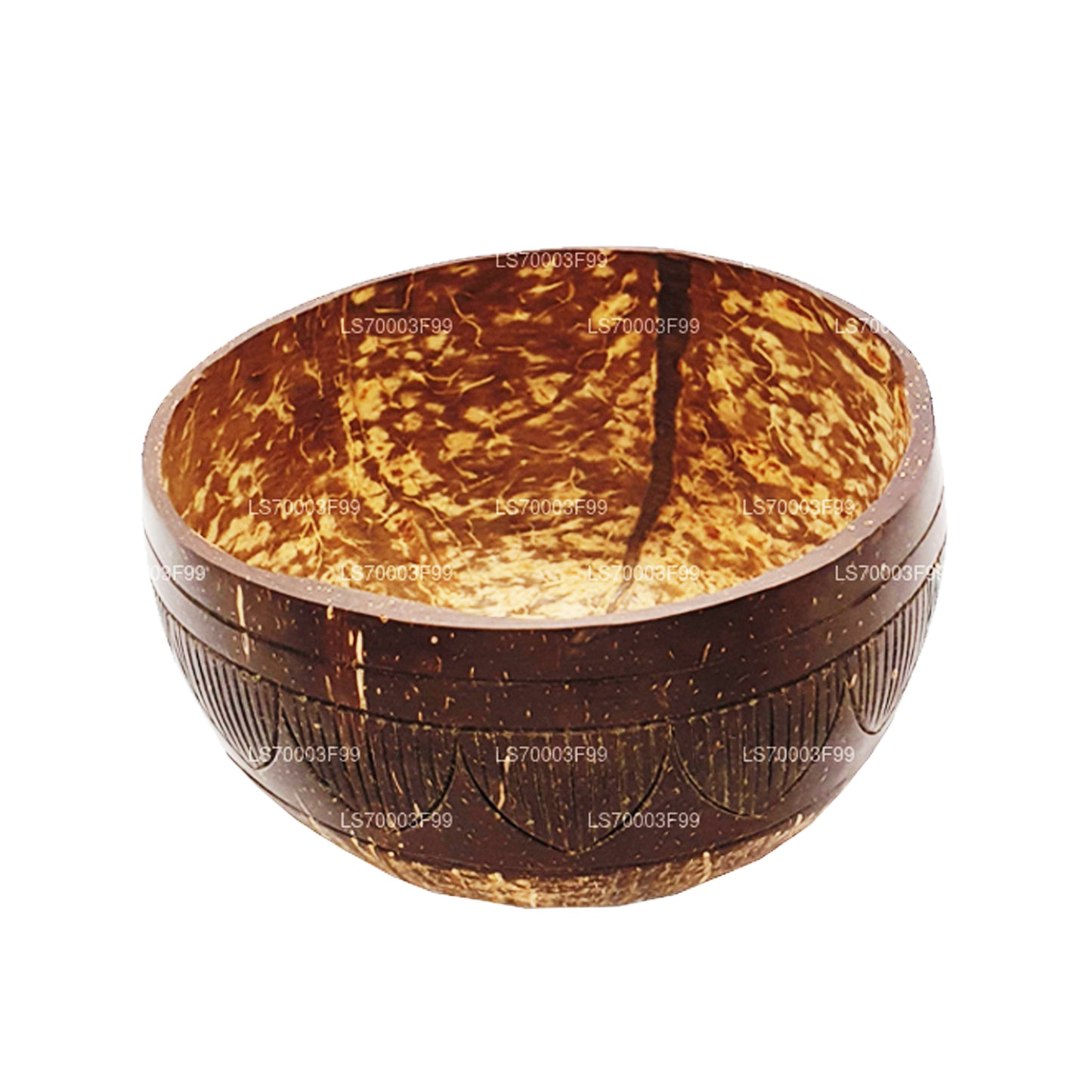 Coconut Shell Smoothie Skål Med Sked Och Gaffel