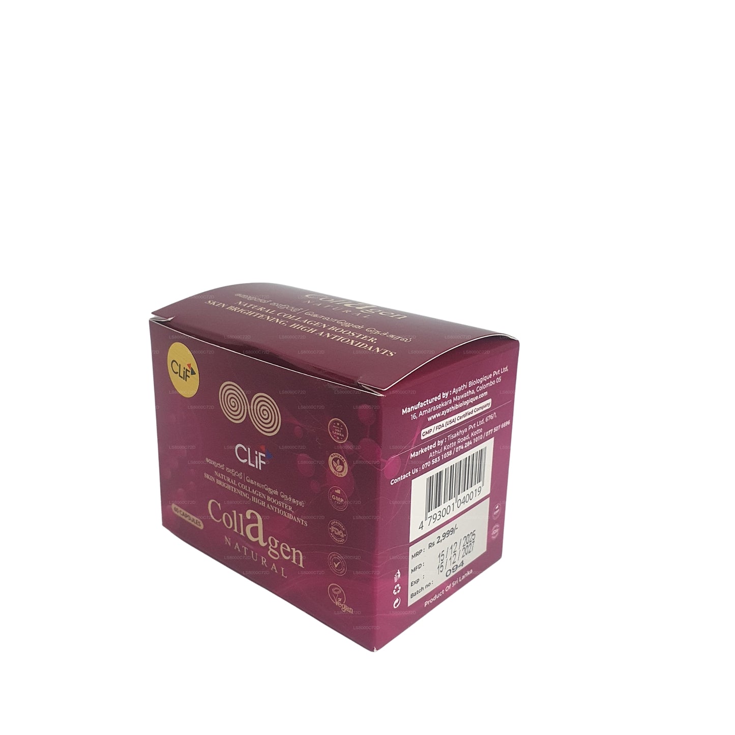 Clif Collagen Natural (60 kapslar)