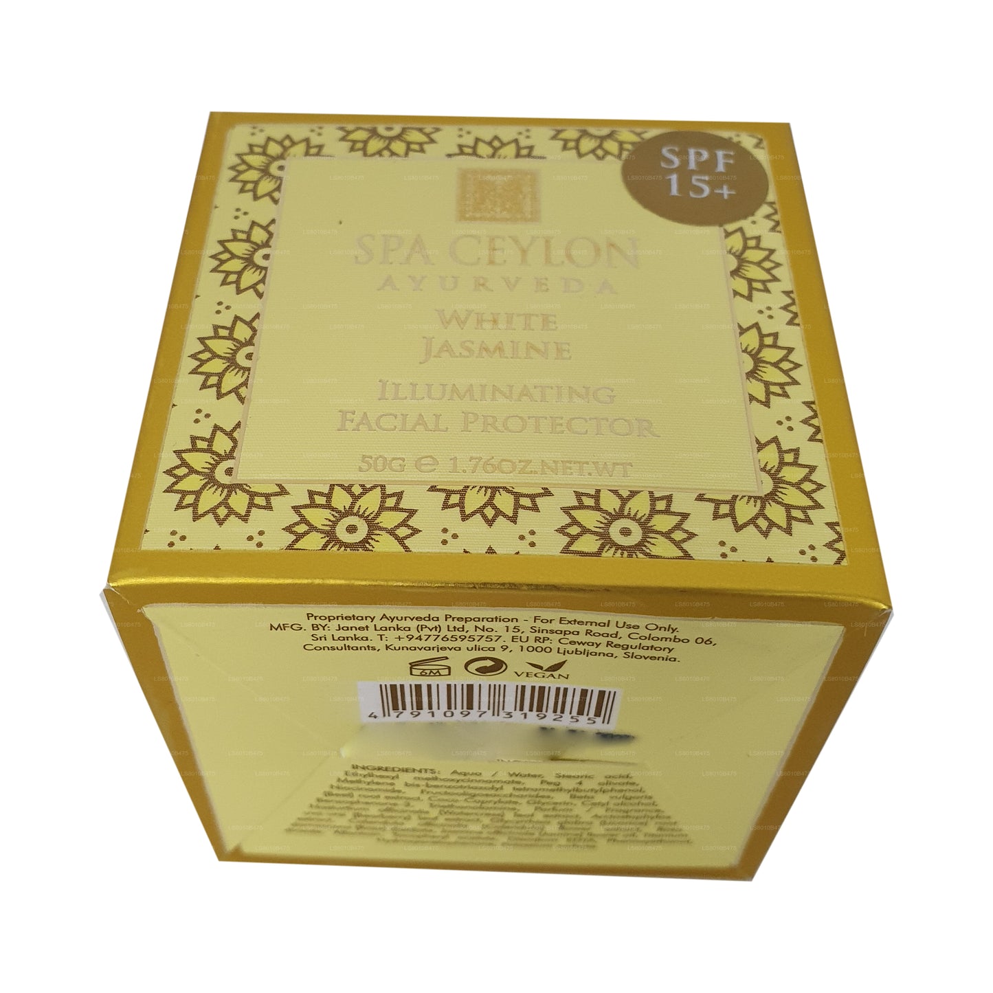 Spa Ceylon White Jasmine Lysande Ansiktsskydd (50g)