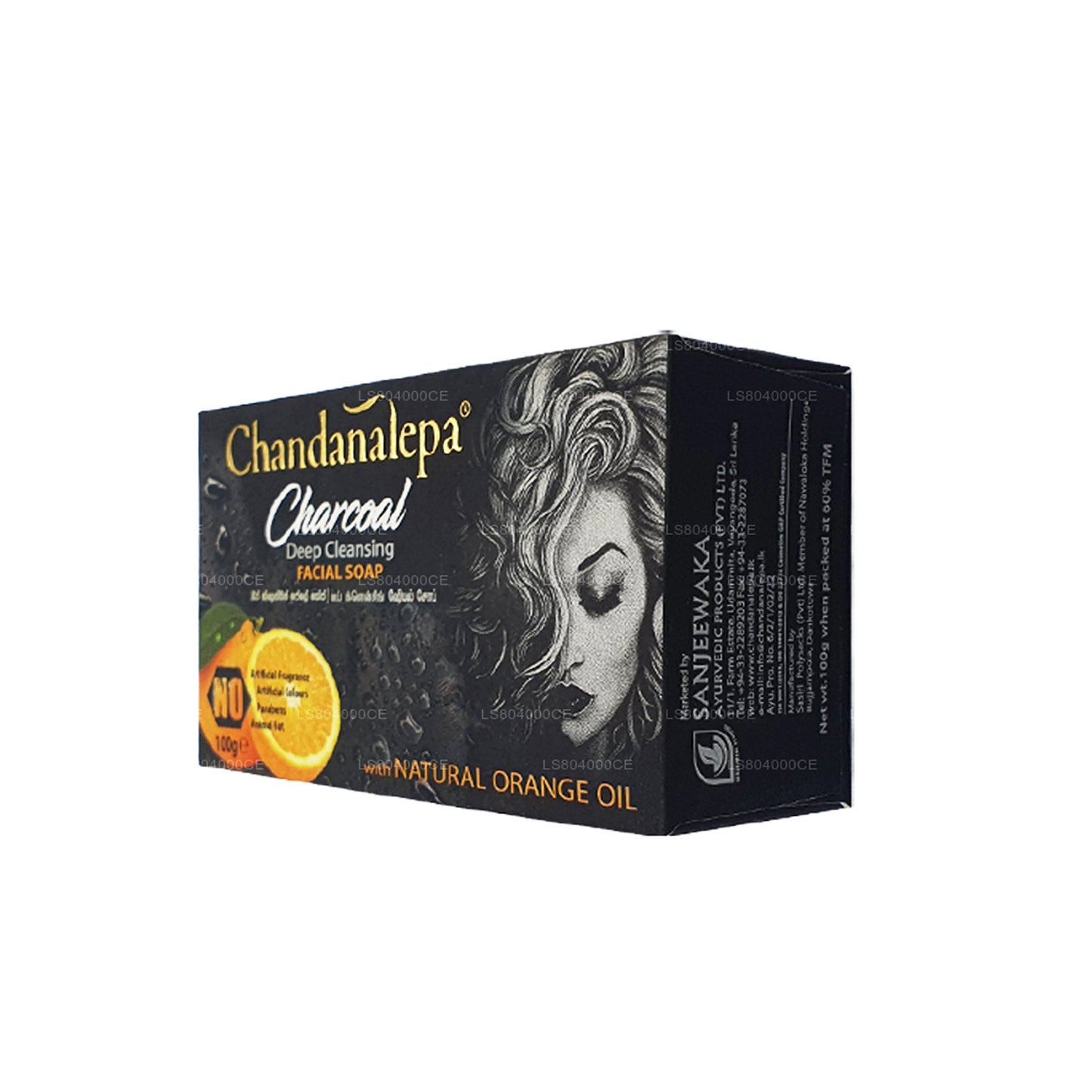 Chandanalepa träkol djuprengöring Bar (100 g)