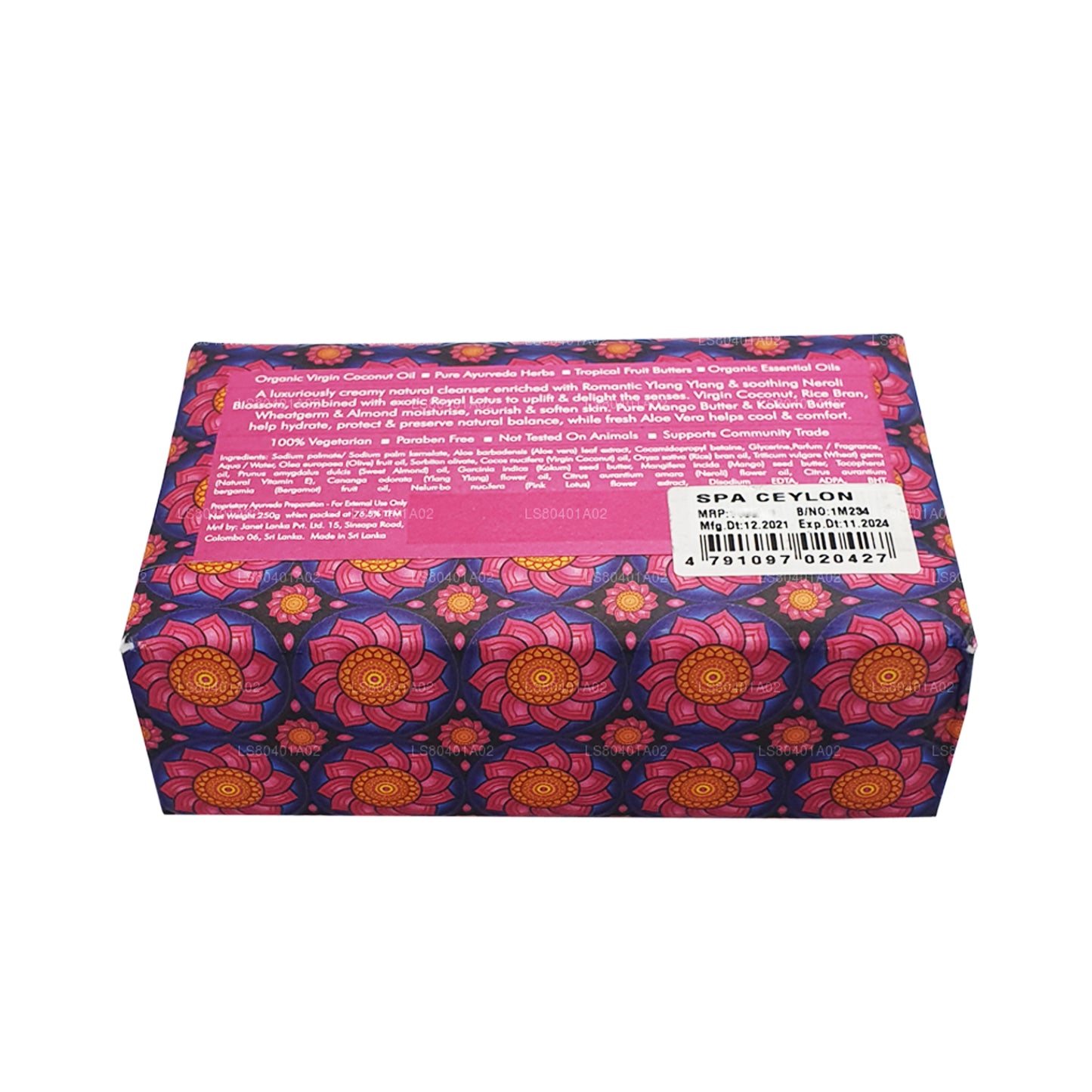 Spa Ceylon Rosa Lotus Mandel Lyx Tvål (250g)