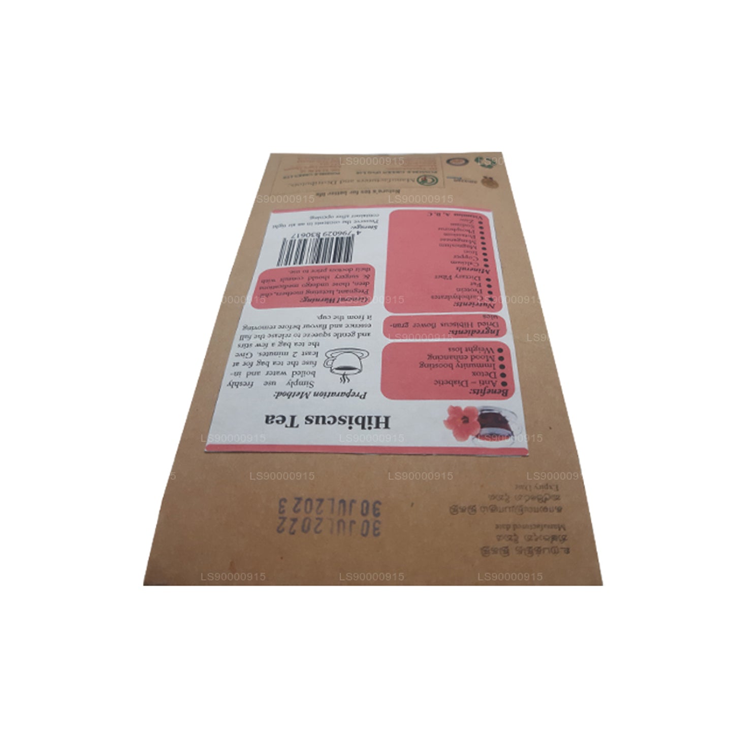 Lifetone Hibiskus blomma te (30g)