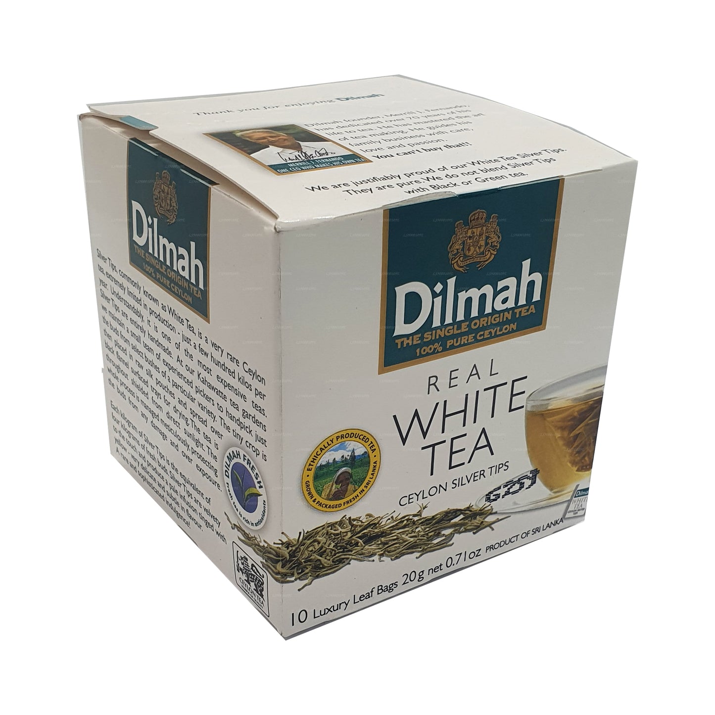 Dilmah Real Vitt Te Ceylon Silver Tips (20g) 10 tepåsar