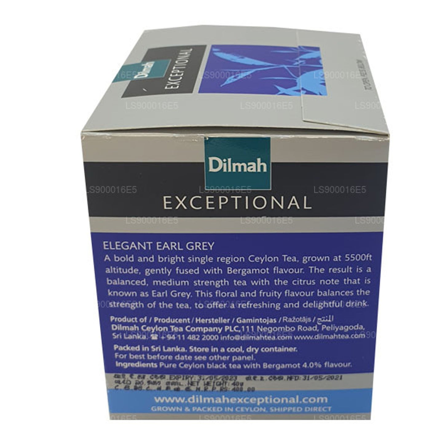 Dilmah Exceptionellt Elegant Earl Grey Real Leaf Tea (40g) 20 tepåsar