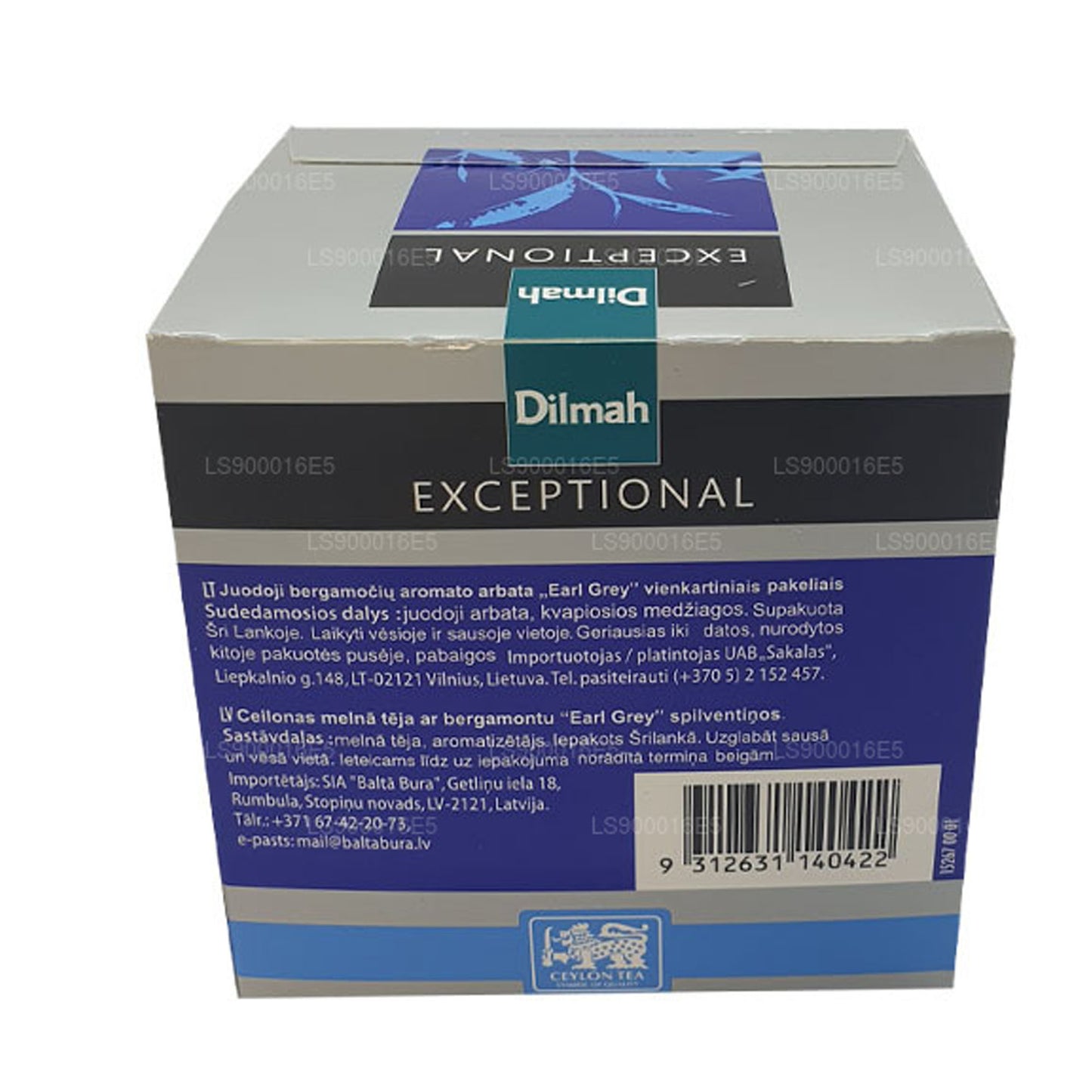 Dilmah Exceptionellt Elegant Earl Grey Real Leaf Tea (40g) 20 tepåsar