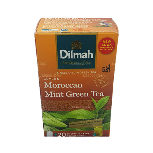 Dilmah Ceylon marockansk myntgrönt te (40g) 20 tepåsar